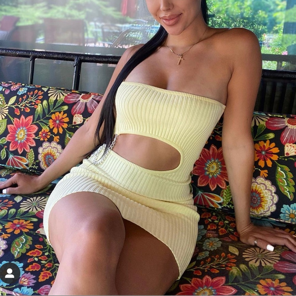 Yellow Cutout Dress